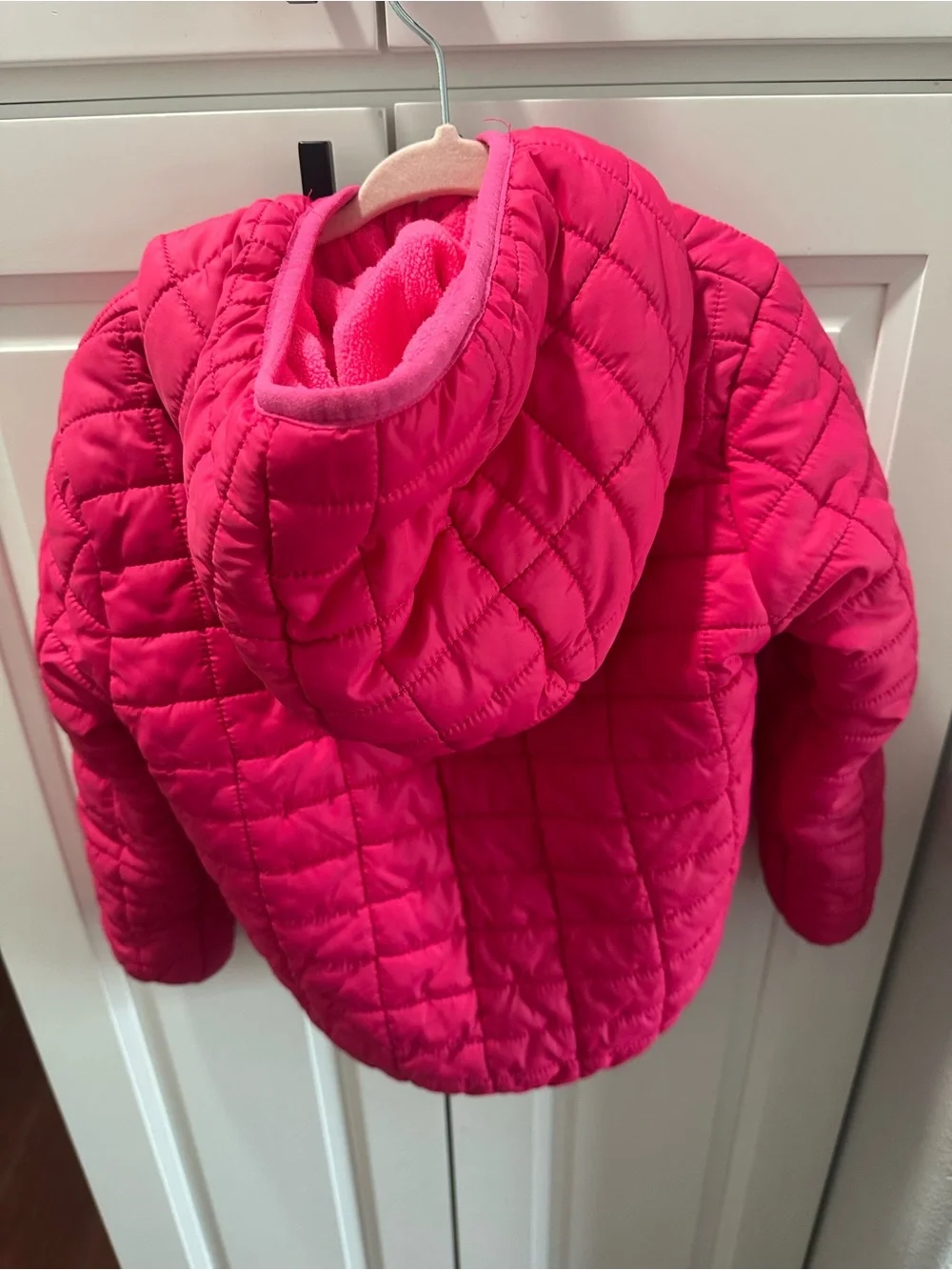 Cat & Jack Quilted Hooded Puffer Jacket - Bright Pink